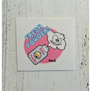 Scratch & sniff happy Allie scented Sticker Matte Single Baby Powder